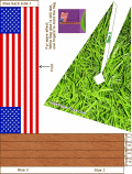 Flag with grass base