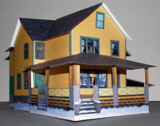 A Christmas Story House Paper Model