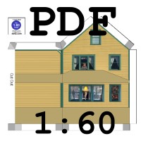 1:60 A Christmas Story House Paper Model 