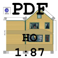 1:87 A Christmas Story House Paper Model 