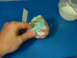 Passo Cinco Instruções Basket Papercraft Páscoa