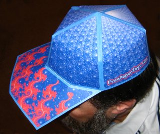 Red White and Blue Fractal Hat
