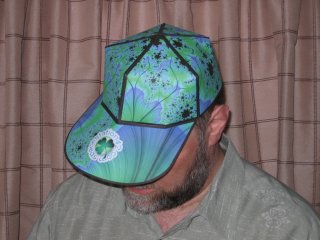 Free green fractal paper hat