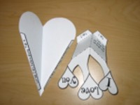 Pre-Fold - Part One Free Printable Valentines Card Instructions