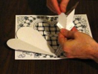 Fold Triple Heart - Part One Free Printable Valentines Card Instructions