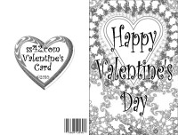 Color Me Valentines Pop Up Card Template 1