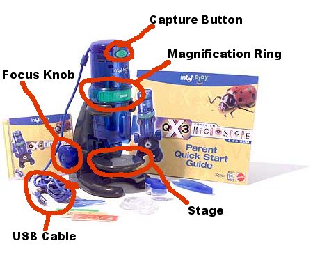 of Mattel's Qx3 Play Microscope