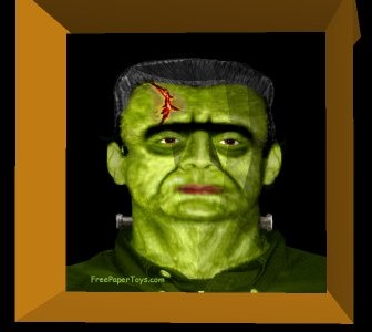 FrankenPaper Head in Box Illusion