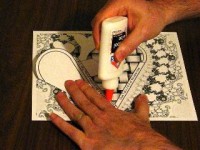 Apply Glue to Tab 4 - Part Two Free Printable Valentines Card Instructions
